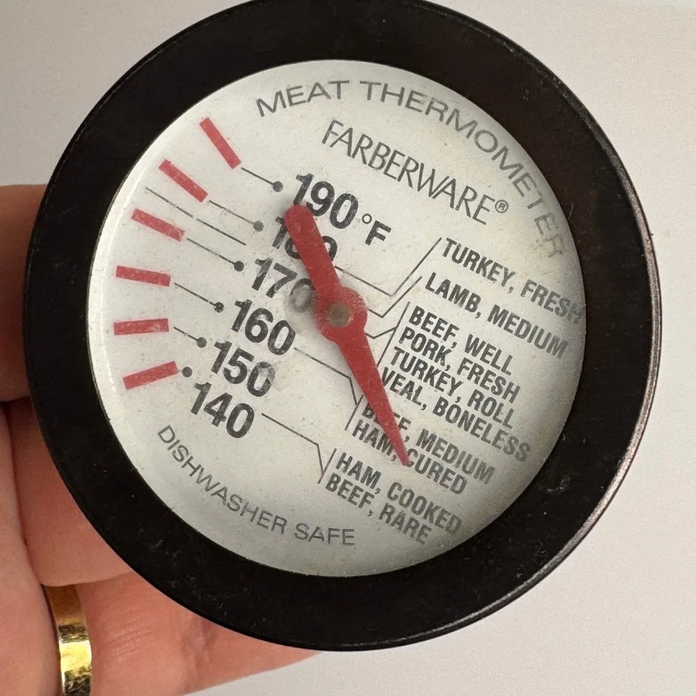 Farberware Analog Meat Thermometer Dishwasher Safe Stainless Steel Cooking Tool
